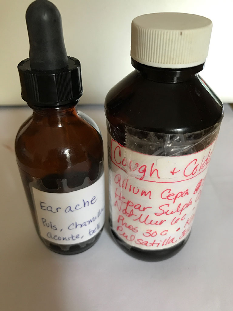 Homemade homeopathic formulas for common childhood illnesses.